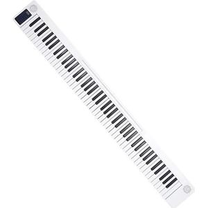 Professioneel Elektronische Piano 88 Toetsen Elektronisch Pianotoetsenbord 128 Tonen 128 Ritmes Draagbare Toetsenbordpiano Met Pianotas (Color : White)