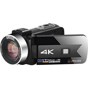 Videocamera Camcorder Videocamera camcorder vlogging HD Camera for Vlog-opname 5 6MP 16X Digitale zoomrecorder IR Nachtzicht touchscreen videocamera Multifunctionele vlogcamera(Standard,White)