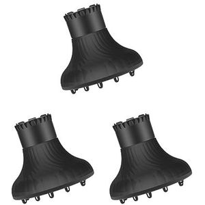3 set haardroger diffuser voor krullend en golvend haar zwart, 16,5 x 15 cm