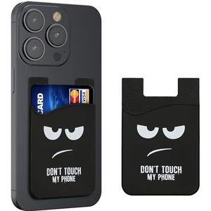 kwmobile 2x zelfklevende pasjeshouder voor telefoon Kreditkarten - Pashouder voor 4 pasjes of geld - Siliconen cover met design - 5,5 x 9 cm