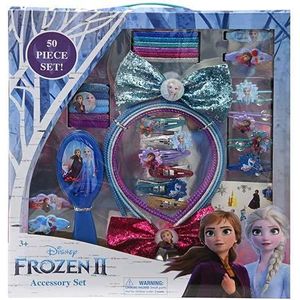 Disney Frozen Princess Elsa Accessory Set - Brush, Barrettes, Elastics, Terries, Snap Clips, Hair Ponies, Bows and Headbands