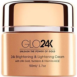 GLO24K Brightening & Lightening Cream met 24k goud, kurkuma en vitamines A, C, E
