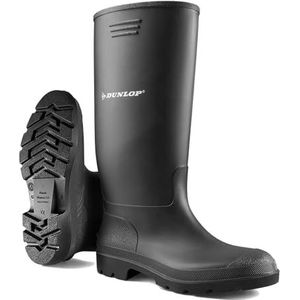 Dunlop Rubberlaarzen, uniseks, volledig waterdicht, voor sneeuw, regen, modder, zwart, 44 EU