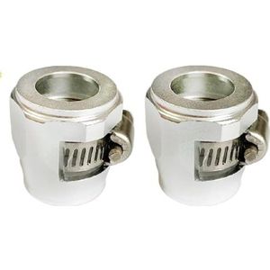Turbo slang pijp 2 stuks AN4 AN6 AN8 AN10 AN12 slangklem radiator gemodificeerde brandstof-waterleiding buisklem gespfitting olieklemmen rood Autodrukleidingen & -slangen(AN8 silver 2PCS)