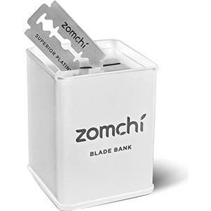 ZOMCHI Bladhouder - Opslag voor scheermesjes - Opbergdoos voor tweezijdige veiligheidsscheermesjes - Wit