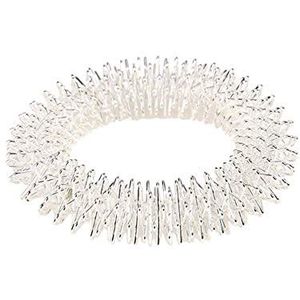 Acupressuurmassage ringen, acupunctuur armband pols massage ontspanning benodigdheden roestvrij staal pols hand massage ring (zilver)