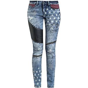 Rock Rebel by EMP Vrouwen Blauwe jeans met patches W27L32