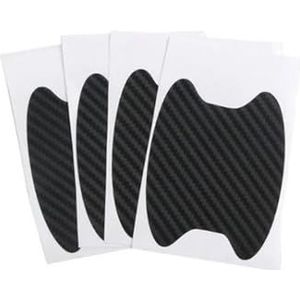 Auto-accessoires Autodeursticker Koolstofvezel Krasbestendige Hoes Autohandgreepbeschermingsfolie Exterieur Styling 4 Stuks/set(4PC Black)