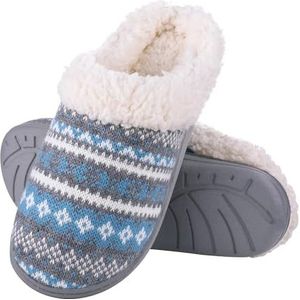 ENWWCH Heren Winter Slippers Winter Warm Katoen Slippers Voor Vrouwen Mannen Flats Zachte Antislip Pluizige Schoenen Ontwerp Slides Paar Indoor Huisslippers Voor Thuisgebruik, blauw4, 40-41(9.6-9.8