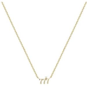 925 Sterling Zilveren Engel Nummers Ketting Dames Gift 111 333 444 777 Bescherming Lucky Hanger Ketting (Color : 777_45cm)