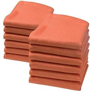 merrysquare - Kleine Zakdoeken - Maat 23cm vierkant - 100% Katoen - LILLIPUT Model, Oranje