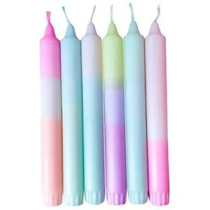 MADAM ERLE Dipdye staafkaarsen | EMMI | handgemaakte kaarsen extra lang | neon-pastelkleurig | kleurrijk | duurzaam | decoratieve kaarsen | woonkamerdecoratie | leuk cadeau-idee voor vrouwen vriendin | 3-delige set