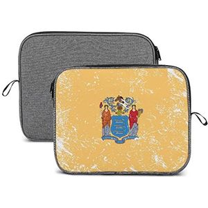 New Jersey State Flag2 Laptop Sleeve Case Beschermende Notebook Draagtas Reizen Aktetas 14 inch