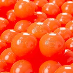 KiddyMoon Plastic Ballen Voor Kinderen Ø 6Cm Kleurig Gecertificeerd Gemakt In EU, Oranje,200 Ballen/6Cm
