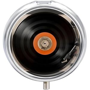 Vintage Vinyl Record Pill Box 3 Compartiment Kleine Pil Case met Spiegel voor Portemonnee & Pocket Travel Medicine Organizer Dagelijkse Medicatie Container Draagbare Pillendoos Metalen Medicijndoos