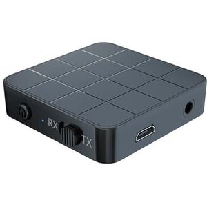 KN321 draadloze Bluetooth 5.0 audiozenderontvanger, 2 in 1, tv-computeradapter, audiozender en ontvanger met één toets, hoge compatibiliteit