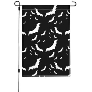 LAMAME Halloween Vliegende Vleermuizen Gedrukt Tuin Vlag Patio Decoratieve Vlag Dubbelzijdige Tuin V