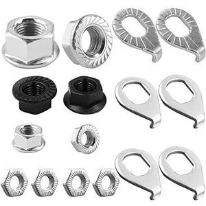 Asmoeren Fiets Flense Wiel Wasmachines Kit Koolstofstaal M8 M9.5 M10 Fietsmoeren Asmoeren Bevestiging voor en Achter Mountainbike Wielas