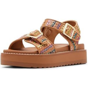 Steve Madden Meisjessandalen Gal met sleehak, cognac multi, Cognac Multi, 1 Little Kid