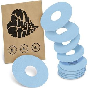MySweetStitch - 10 x KatheterPatch, Katheterplakker met sterke hechting, Infusiepleister voor insulinepomp-infusieset (bijv. MiniMed, T:slim en Medtronic Guardian), Ice Blue
