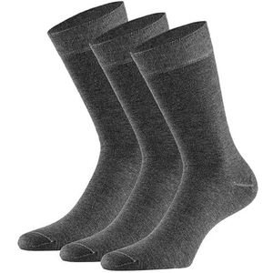 Morethansocks - Bamboe sokken basic -3-Paar - Grijs - Maat 35/38 - Bamboe dames sokken - Naadloze sokken - Bamboe - Bamboo