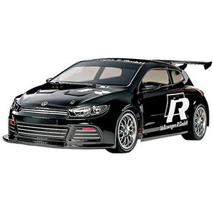 TAMIYA 47452 1:10 RC VW Scirocco GT Zwart gelakt TT-01E - auto met afstandsbediening, RC voertuig, modelbouw, bouwpakket, hobby, knutselen, veelkleurig