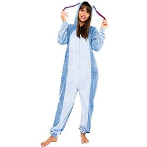 Disney Eeyore Onesie voor Vrouwen | Eeyore Kostuum voor Volwassenen | Dames Fleece Pyjamas | Officiële Winnie de Poeh Merchandise | Blauw | Large
