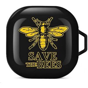 Save The Bees Earbuds hoesje compatibel met Samsung hard shell beschermhoes zwart-stijl