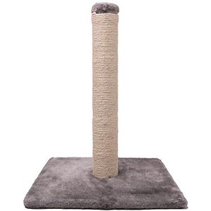 DIVCHI 16 inch kattenkrabpaal 40 cm, natuurlijke sisal paal en tapijt bedekt zware basis, verticale volledige krab, platina grijs
