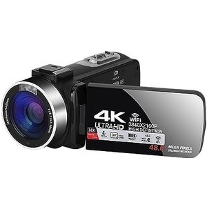 4K Digitale Vlog Camera Video-opname WIFI Streaming Webcam Outdoor Draagbare Camcorder 18X Fotografie Recorder HD camera (Color : 128G SD Card, Size : Cam)