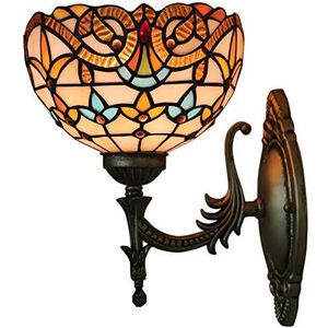 Tiffany Handgemaakte Wandlamp, Gekleurde Glazen Lampenkap, Victoriaanse Barok Stijl LED Wandlamp, Gebruikt Voor Woonkamer, Slaapkamer, Badkamer, Keuken, Decoratie