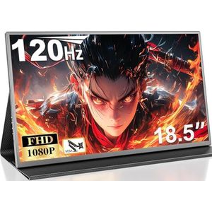 COOLHOOD Draagbare Monitor 18.5 Inch 1080P Draagbare Scherm IPS 100% sRGB, Draagbare Display