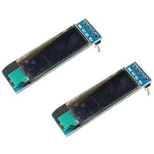 x2pcs 0.91 Inch Blue 128X32 OLED LCD LED Display Module| 2 unids 0.91 Pulgadas 128x32 IIC I2C Pantalla OLED LCD Azul DIY M贸dulo OLED SSD1306 Driver IC DC 3.3V 5V para