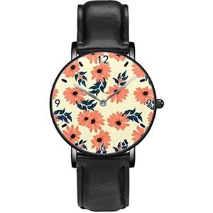 Berry Bloemen Horloges Persoonlijkheid Business Casual Horloges Mannen Vrouwen Quartz Analoge Horloges, Zwart
