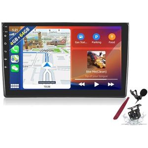 Android 15 Auto Stereo Radio voor A-udi A4 (2002-2008) 9 inch 2K Touchscreen 2000 * 1200 Android Head Unit Multimedia Speler met Carplay GPS Navi BT 5G WiFi DSP SWC,Y1