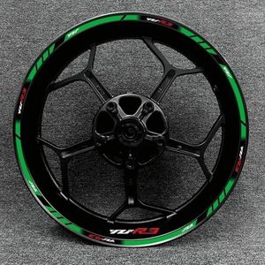 Accessoires Onderdelen Motorfiets 17 Inch Voor- En Achterwielnaaf Decal Set Trim Bescherming Velg Waterdichte Sticker Voor Y&amaha YZF R3(Style 14)