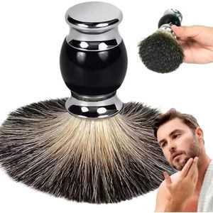 Scheerkwast scheerkwast, ultrazachte dassenhaar scheerkwast met comfortabele handgreep, genereer een dik en luxueus schuim met scheerkwast voor idee vaderdag