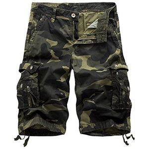 AIEOE Camouflage Cargo Shorts Heren Zomer Bermuda Vintage Casual Shorts Zomerbroek Los Sport Outdoor Werkbroek Casual Korte Broek