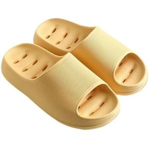 Non-slip Bathroom Slippers,Soft Slippers,Indoor And Outdoor Platform Pool Slippers Shower Slippers (Color : Yellow, Size : 36-37)