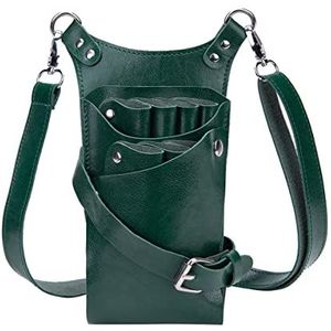 Mfzifya Kappersgereedschapsset, schaartas, professionele kappersgereedschapsset, voor het opbergen van scharen, kammen, krulkammen, clips en meer.QG-YZ-Groen)