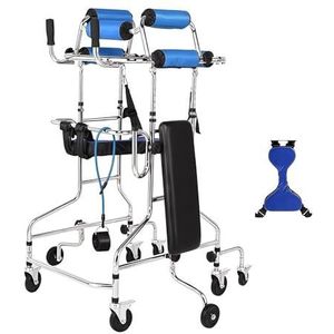 SAYEYBU Adult Walker for Seniors, Hemiplegia Rehabilitation Standing Frame, Anti Recline, Lower Limb Training, Adjustable Height, for Elderly Disabled, withstands 220lbs,Women's