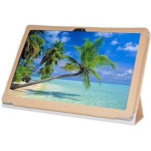 Stand PU lederen beschermhoes compatibel met Teclast P20 P20HD M40 10,1 inch tablet-pc beschermhoes(Gold)