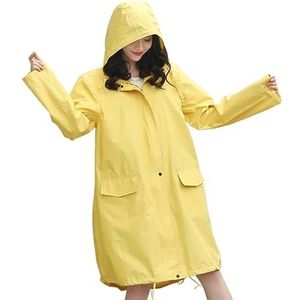 Regenponcho Regenpak Regenjassen Lange Regenjas Dames Heren Regenkleding Ademende Draagbare Waterafstotende Regenponcho Regencape Regenjas (Color : Yellow, Size : XXL)