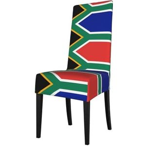 FInpan Zuid-Afrika Vlag Stretch Stoel Cover Voor Restaurant, Hoge Rug Eetkamerstoel, Verwijderbaar, Hotel, Ceremonie, Bruiloft