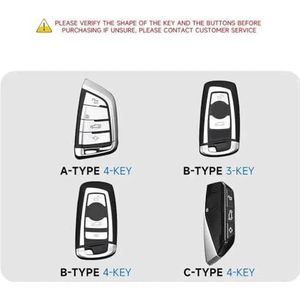 Autosleutel beschermhoes Voor BMW X6 X5 X3 F20 F30 F34 E60 Lederen Afstandsbediening Autosleutel Cover Bescherming Case E90 F10 E34 E36 G30 F15 F16 1 3 5 7 Serie Sleutel Shell(1 UK)