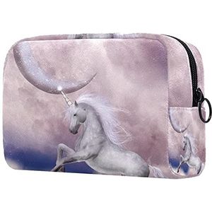 Trippy Alex grijze make-up tassen draagbare draagtas cosmetica tas reizen cosmetische organizer toilettas make-up hoesjes voor vrouwen, Multi kleuren 06, 18.5x7.5x13cm/7.3x3x5.1in,