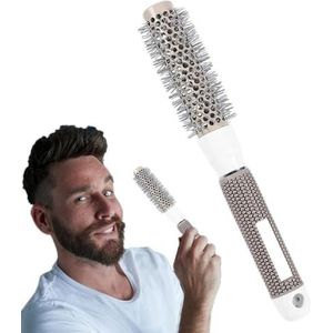 Ronde haarborstel föhnen drogen stijl gezonde salon kappersborstels hittebestendige keramische ijzeren kam, nano-technologie (32 #)