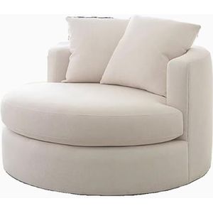 Moderne draaibare vatstoel Accent Rond 360 ° Draaibare Arm Lounge Club Sofa Stoel, Gestoffeerd voor Slaapkamer, Kantoor, Hotel Bank Vorm Woonkamer 80x80x70cm