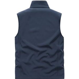 Pegsmio Outdoor Vest Voor Mannen Slanke Grote Zakken Dikke Slanke Jas Streetwear Vest, Blauw, XXL