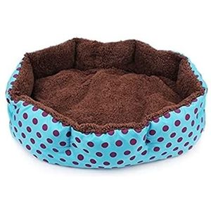 Hondenkussen Hondenmand Kattenbed Huisdier Bed Leuke Hondenhok Dot Gedrukt Huisdier Mat Kat Bed Huisdier Cathouse Hond Bed Dierbenodigdheden Hondenbed Huisdier Bed (Color : A, Size : 30x40x10cm)